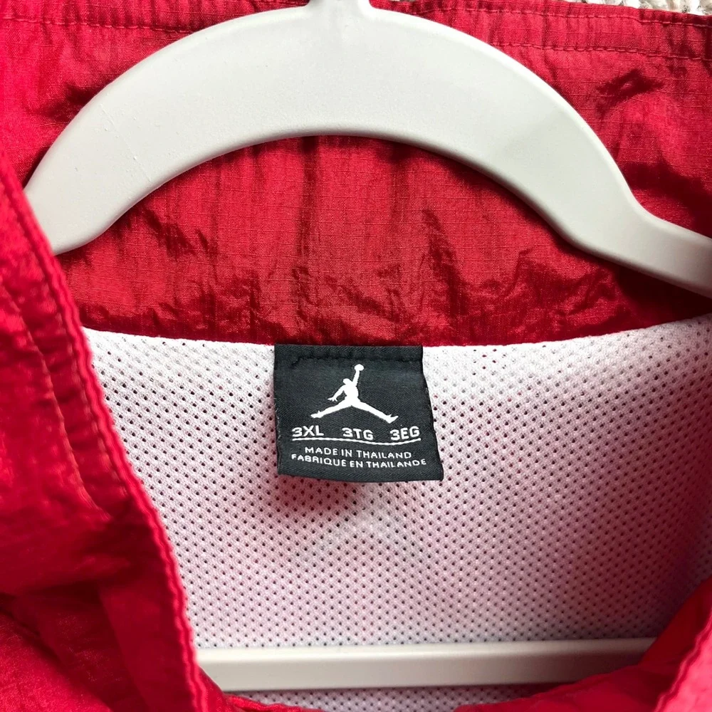 Jordan Jacket Men's 3XL Red Wings of Flight Full Zip Nylon Windbreaker